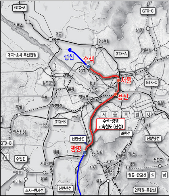 서울-광명 KTX 5분 빨라진다…‘전용선 지하 신설’ 예타 통과